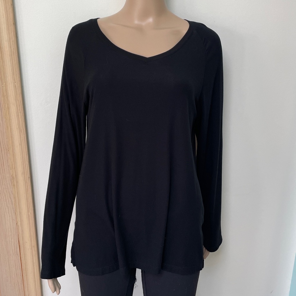 Theory top Ranzini woman’s large top black Long Sleeve